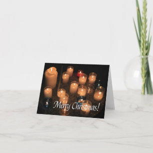 Merry Christmas Burning candles christmas Holiday Card
