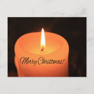 Merry Christmas  Burning candles christmas Holiday Postcard