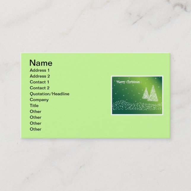 Merry Christmas Business Card (Front)