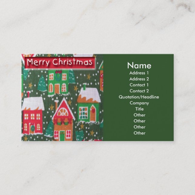 Merry Christmas Business Card (Front)