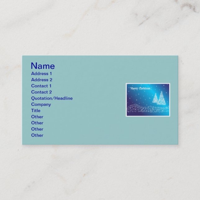 Merry Christmas Business Card (Front)