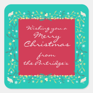 Merry Christmas business gift labels