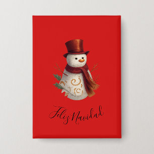 Merry Christmas Button - Feliz Navidad