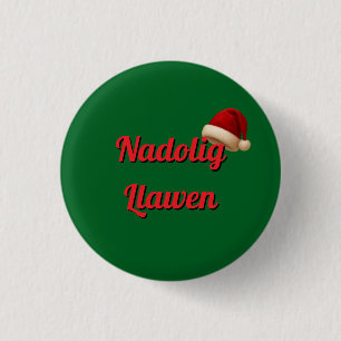 Merry Christmas Button - Nadolig Ilawen