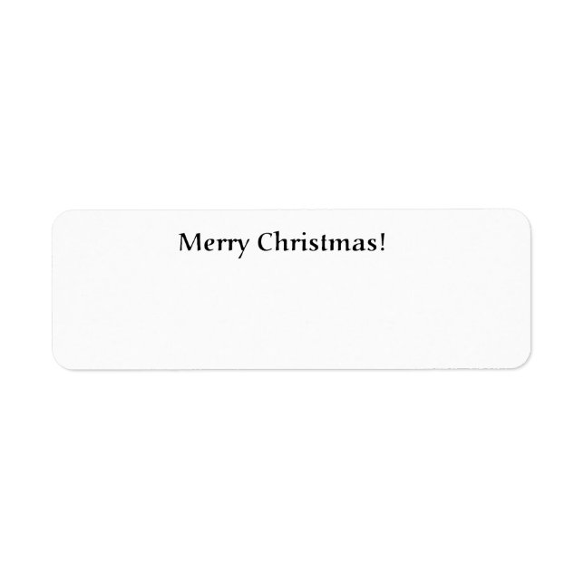 Merry Christmas! bw return address labels (Front)