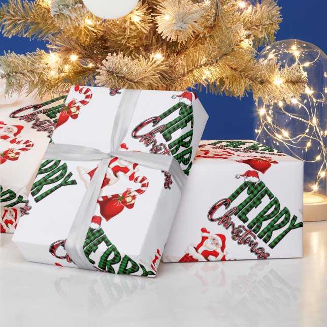 Merry Christmas by Santa- Matte Wrapping Paper (Holidays)