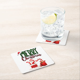 Merry Christmas by Santa - Paper Coaster