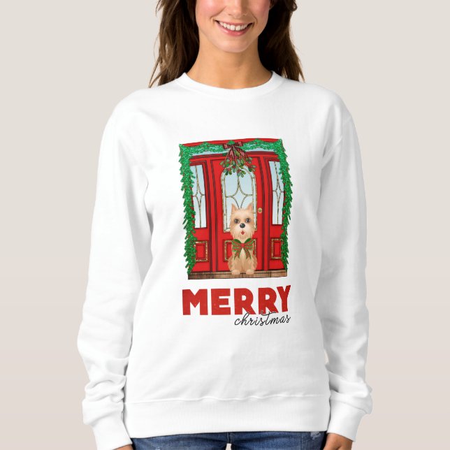 Merry Christmas Cairn Terrier Sweatshirt (Front)