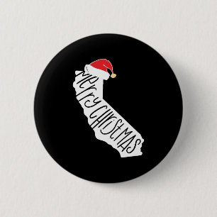 Merry Christmas California 6 Cm Round Badge