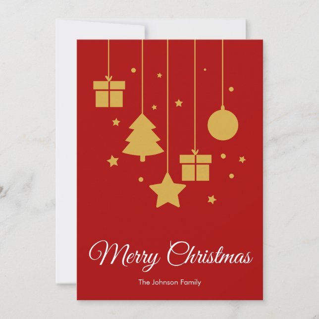 Merry Christmas Calligraphy Christmas Card (Front)