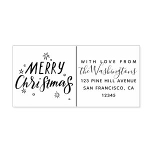 Merry Christmas Calligraphy Create Your Own Self-inking Stamp