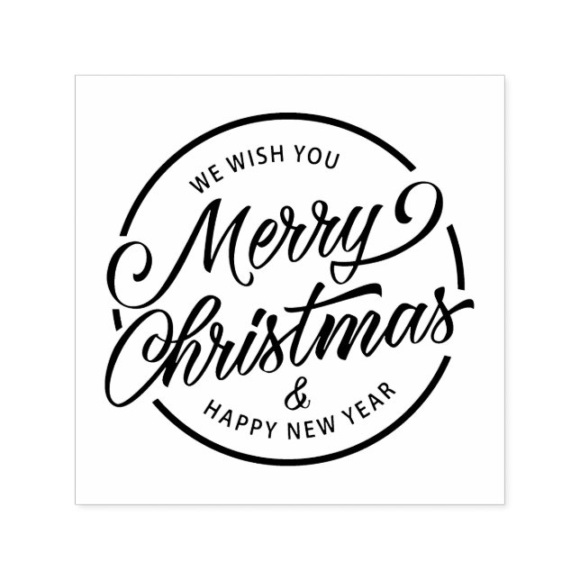 Merry Christmas Calligraphy Script Self-inking Stamp (Design)