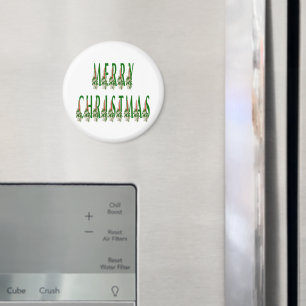 Merry Christmas Candle Font Magnet