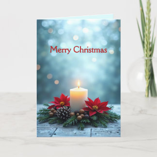 Merry Christmas Candle Note Card