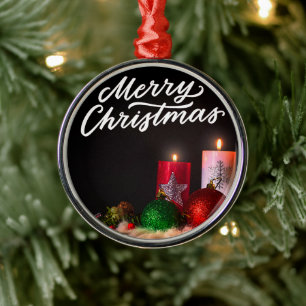 Merry Christmas Candle Ornament