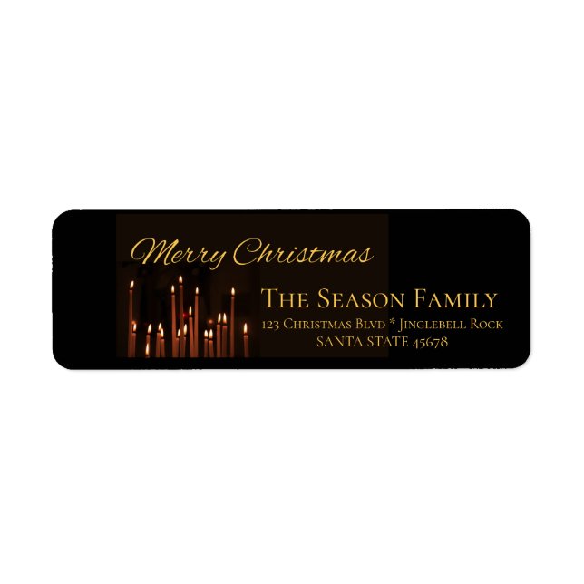 Merry Christmas candles Christmas label (Front)
