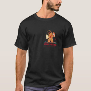 Merry Christmas Candy Cane Santa Gingerbread Men F T-Shirt