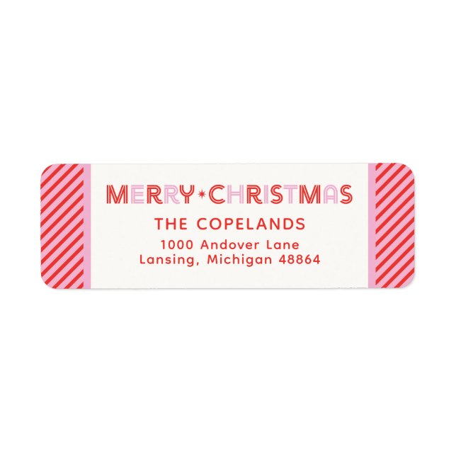 Merry Christmas Candy Cane Stripe Custom (Front)