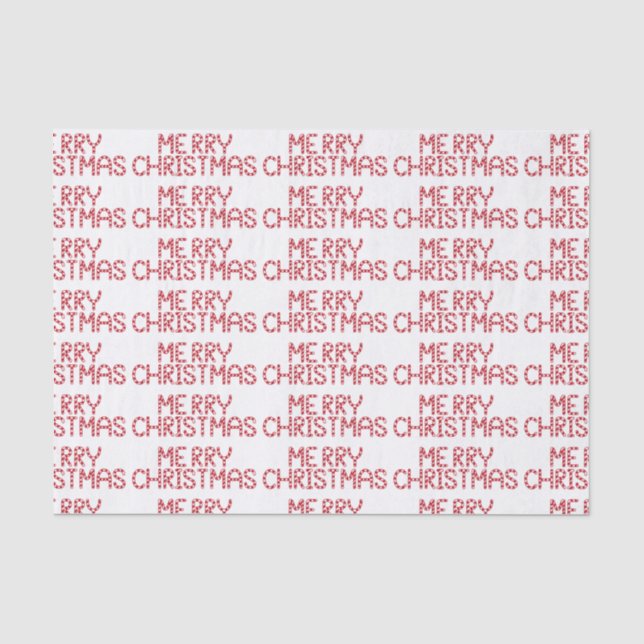 Merry christmas candy cane tissue paper (Front)
