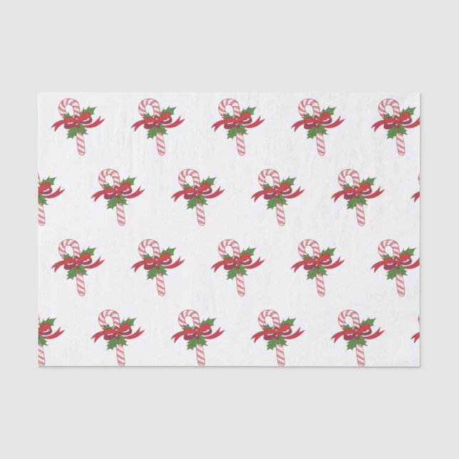 Merry Christmas Candy Cane Tissue Paper (Front)
