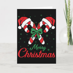 Merry Christmas Candy Cane Xmas Lights Toddlers Me Card