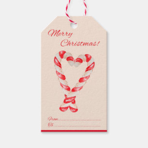 Merry Christmas Candy Canes To From Gift Tags