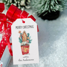 Merry Christmas Candy Houses & Sweets Gift Tags