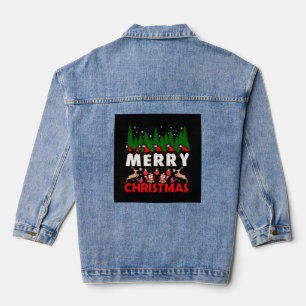Merry Christmas Canvas Christian Christmas Jesus Denim Jacket