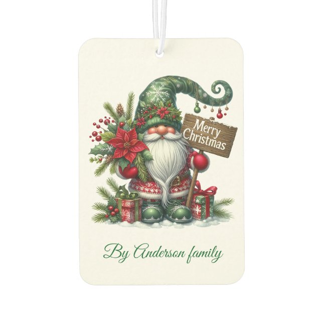 Merry Christmas Car Air Freshener (Back)