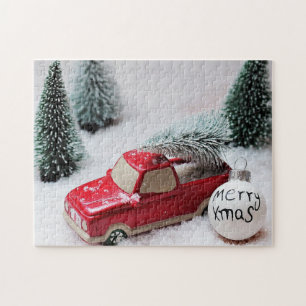 Merry Christmas car Jigsaw Puzzle