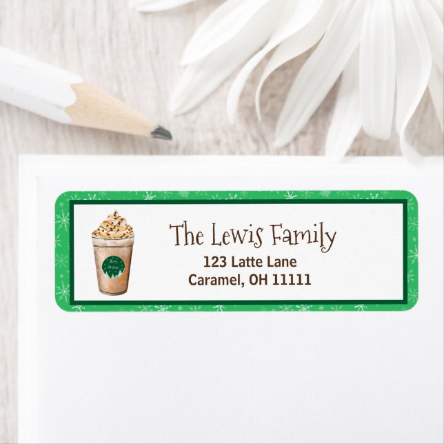 Merry Christmas Caramel Drizzled Latte  (Insitu)