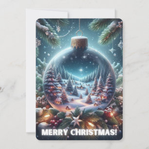 Merry Christmas Card Bauble 