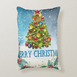 Merry Christmas card Decorative Cushion