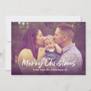Merry Christmas card family photo
