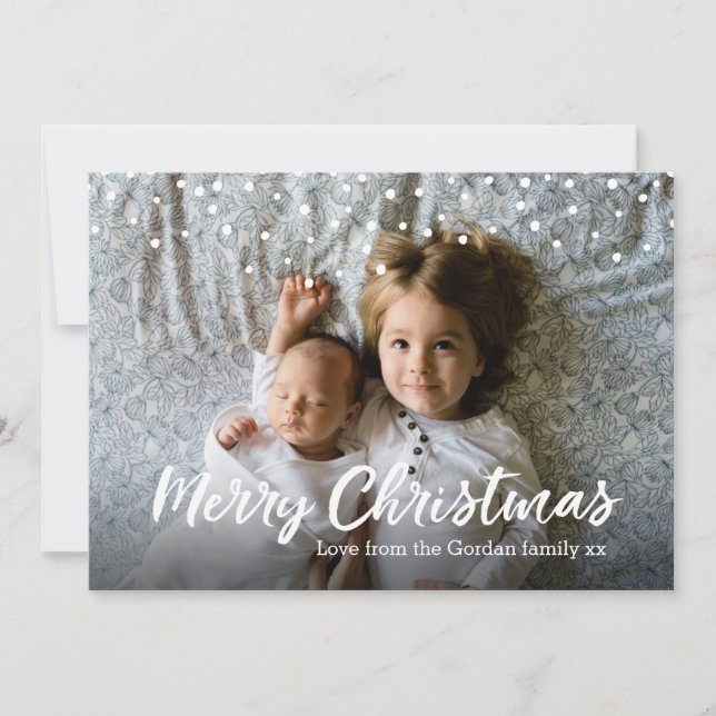 Merry Christmas card family photo (Front)