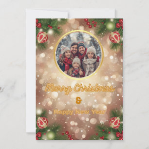 Merry Christmas Card – Family Portrait in Snowy