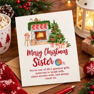Merry Christmas Card for Sister