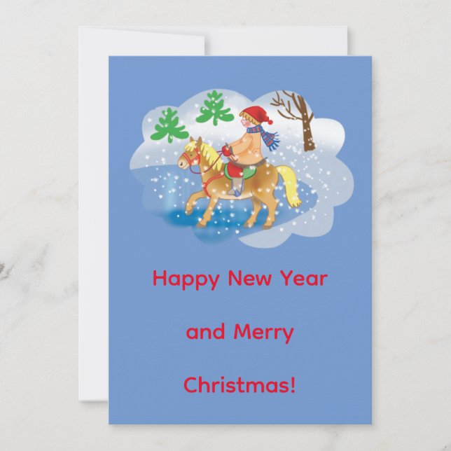 Merry Christmas card.  Invitation (Front)