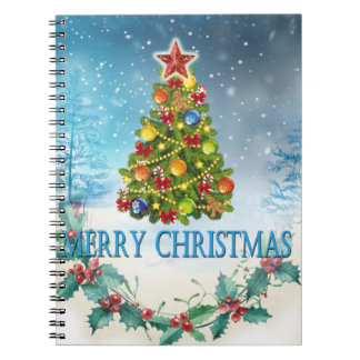 Merry Christmas card Notebook