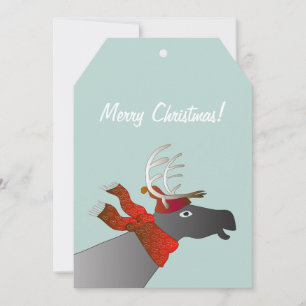 Merry Christmas Card Reindeer
