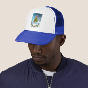 Merry Christmas card Trucker Hat