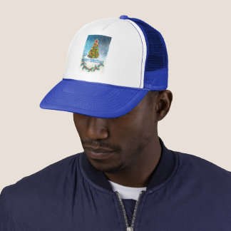 Merry Christmas card Trucker Hat