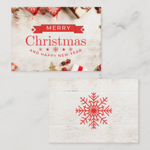 Merry Christmas Card Vintage Look Christmas Card