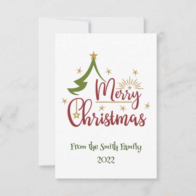 Merry Christmas Card White (Front)