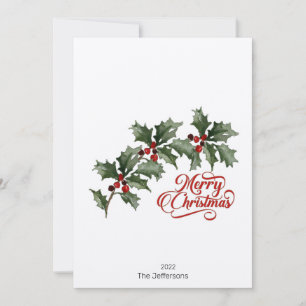 Merry Christmas Card With Name and Year
