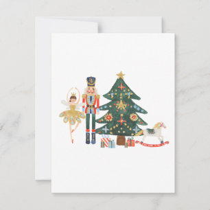 Merry Christmas Card with Nutcracker characters