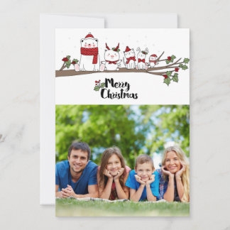 Merry Christmas card with personalised photo