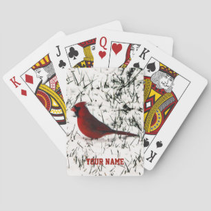 Merry Christmas Cardinal  Playing Cards
