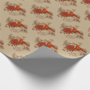 Merry Christmas Cardinals Wrapping Paper