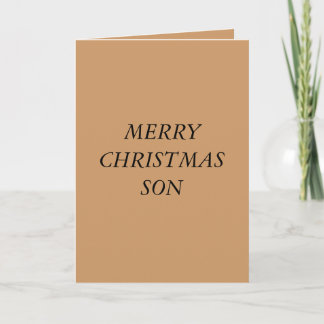 MERRY CHRISTMAS CARDS TO SON